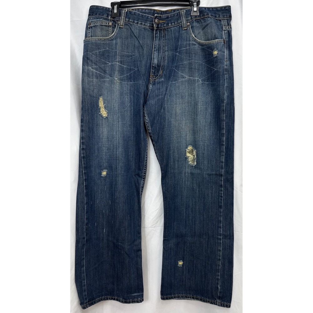 Flypaper Mens‎ Distressed Jeans 38x30 100 Cotton Y2K Grunge Baggy Skater Denim